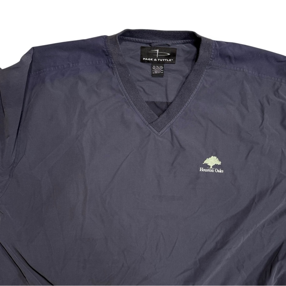 Page & Tuttle Blue Golf Windbreaker Pullover Jacket V-neck Performance Athletic - Picture 8 of 16